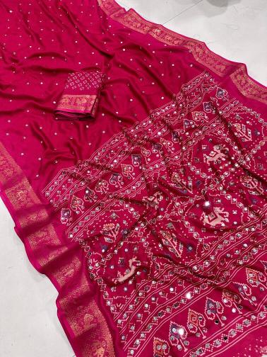 Vastrangan mirror work saree in surat